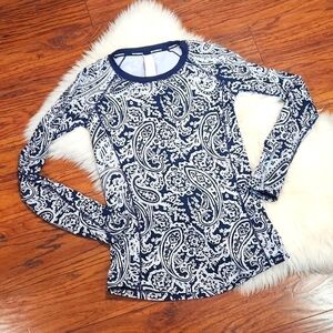 J.Crew New Balance Collaboration Longsleeve Paisley Crewneck Shirt